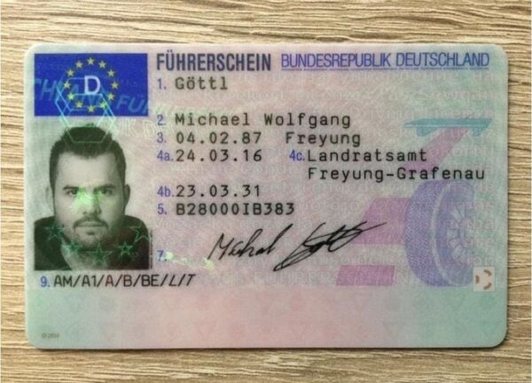 GERMAN DRIVER’S LICENSE