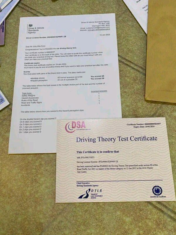 UK Driving Theory Test Certificate - Image 4